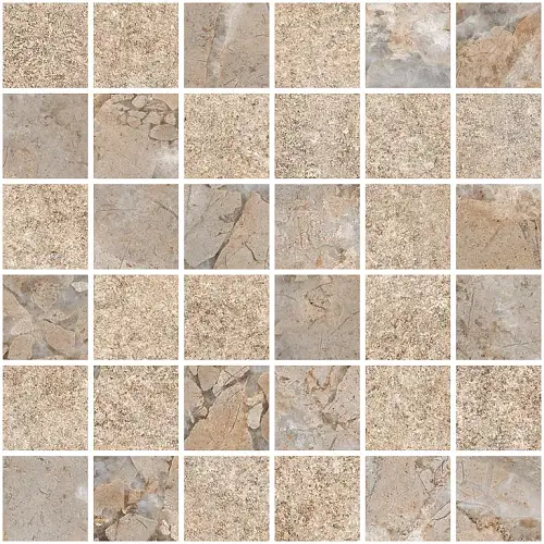 Декор-Мозаика Marble-Stone Терра Матовый-Лаппато Ректификат (5x5) K9498858R 30x30