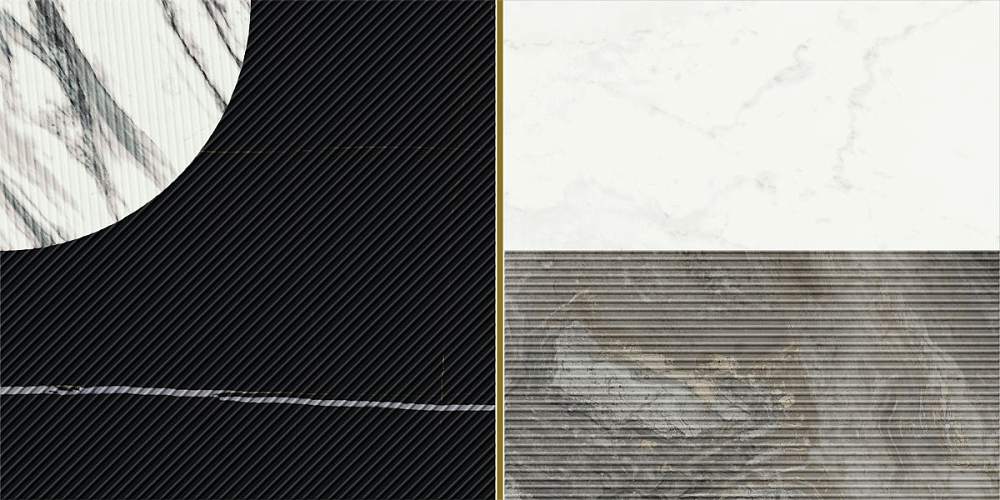 Декор Chame Deluxe Bianco Michelangelo Inserto Deco Lucido 600080000418 40x80