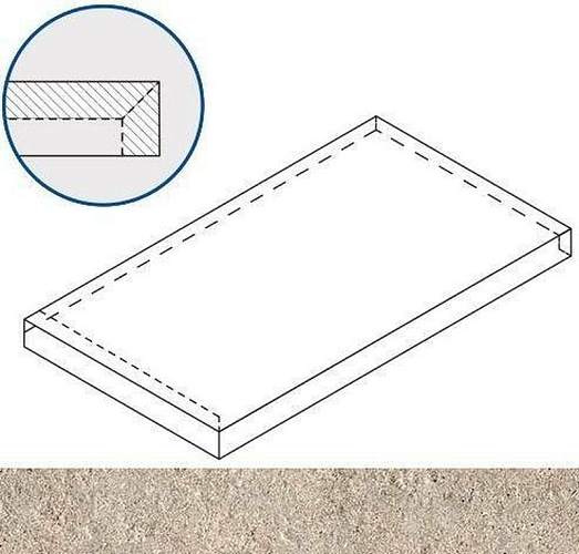 Ступень угловая левая Everstone Desert X2 Scal. Ang.Sx 20мм 620070001144 33x60