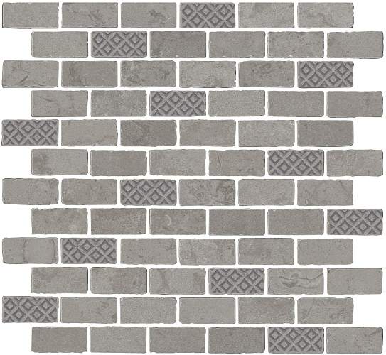Декор Мозаика Про Лаймстоун Антика 3 Мозаичный Серый Матовый MBD011 30x32