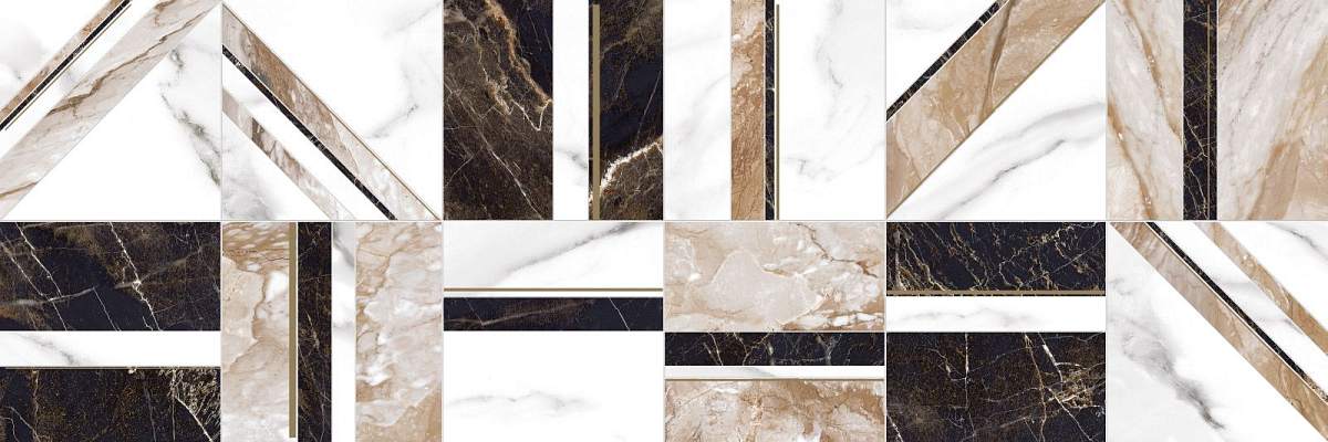 Декор Wild Chic Коричневый 25x75