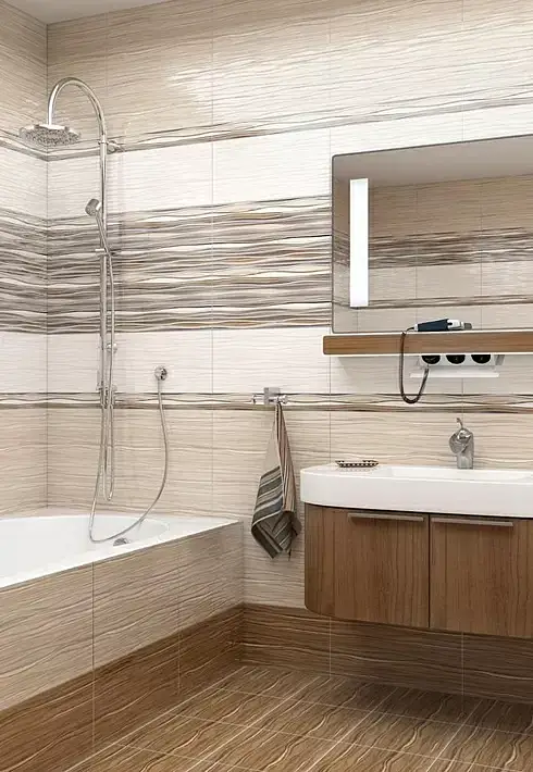 Бордюр Plesso Бежевый BWU53PLS004 Глянцевый 6,7x50