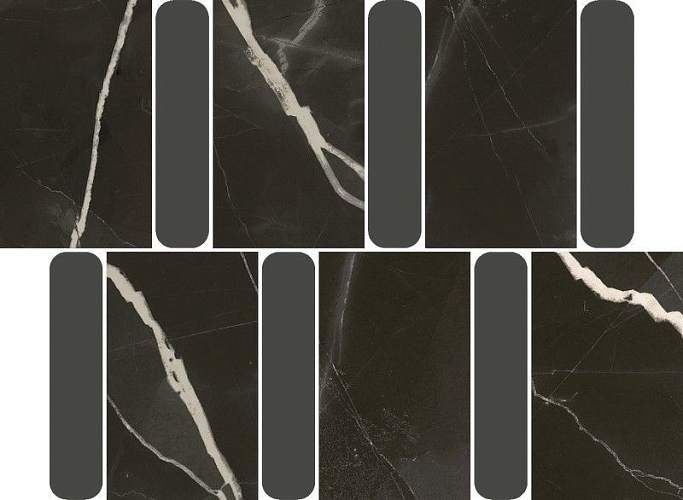 Декор-мозаика Stellaris Black Mosaico Argan 600110000980 26,9x36,8