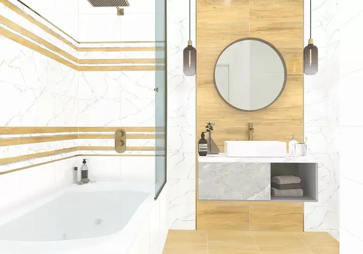 Elemento Bianco Carrara WT9ELT00 Глянцевая 25x50