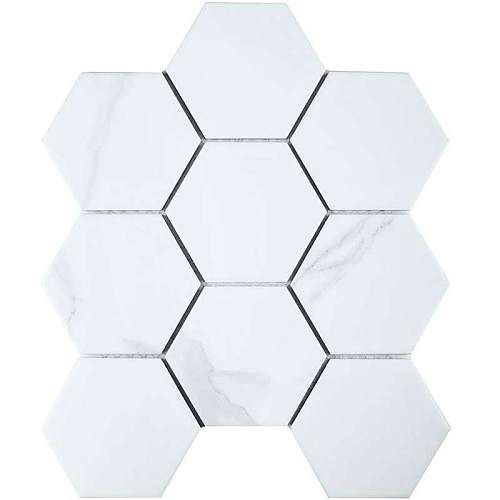 Мозаика Hexagon big Carrara Matt 25,6x29,5