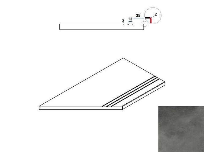 Бортик левый Millennium X2 Black Sx Grip 620090000766 30x60