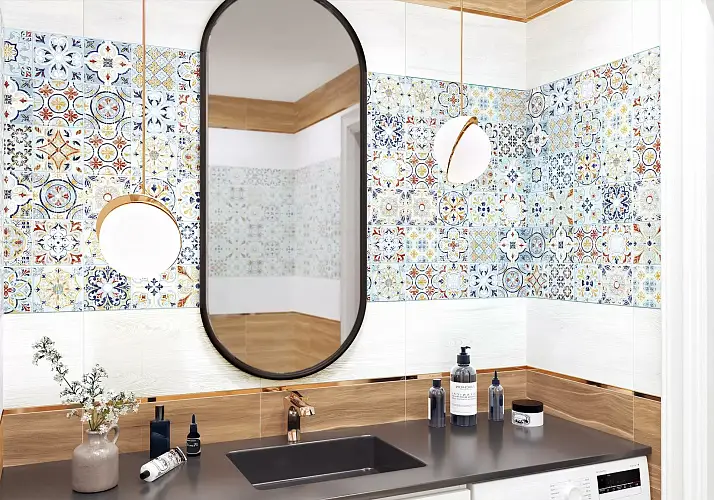 Portland Mix WT9POT55 Матовая Рельефная 24,9x50