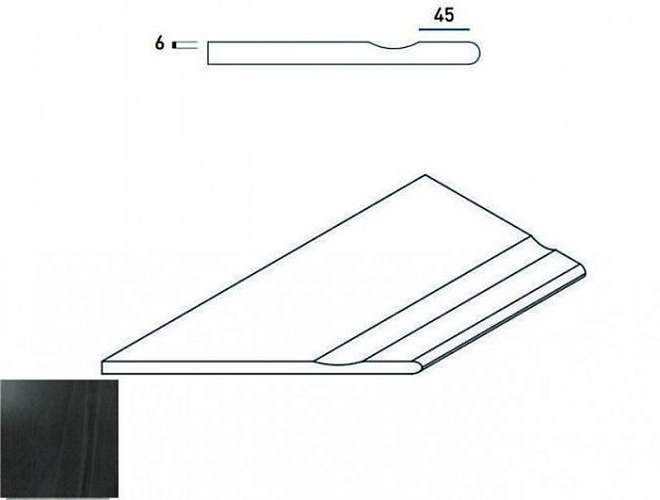 Бортик Contempora Carbon Bor. Svasato Round Sx С выемкой Закругл Левый 620090000228 30x60