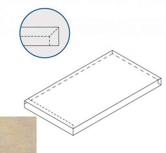 Ступень угловая левая District Sand X2 Scal. Ang.Sx 620070000711 33x60