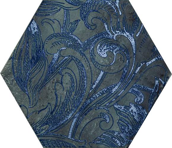 Декор Esagona Fuoridamasco Blu S/6 24x27,7
