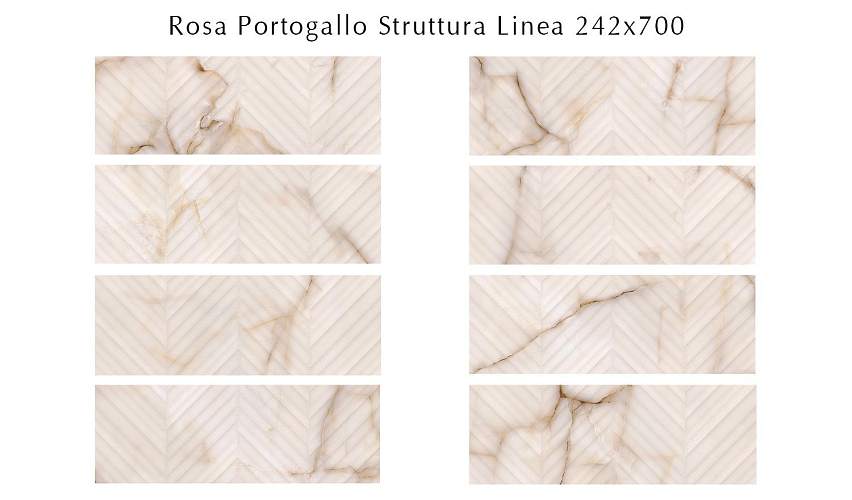 Rosa Portogallo Struttura Linea 24,2x70
