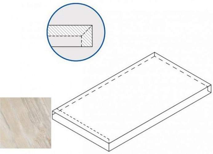 Ступень угловая левая Magnetique White X2 Scal. Ang.Sx 20мм 620070000696 33x60