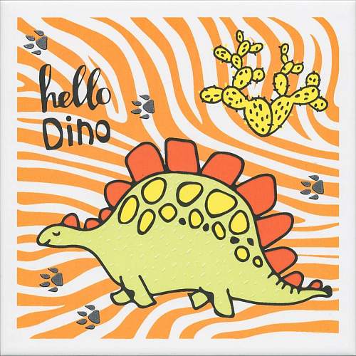 Декор Динозаврики 3 Матовый 20х20