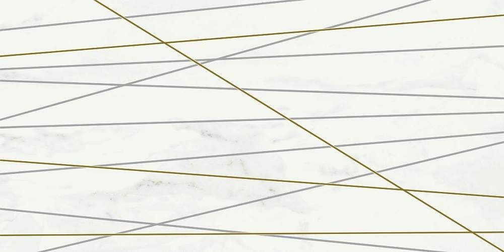 Декор Chame Deluxe Bianco Michelangelo Inserto Golden Line Lucido 600080000420 40x80