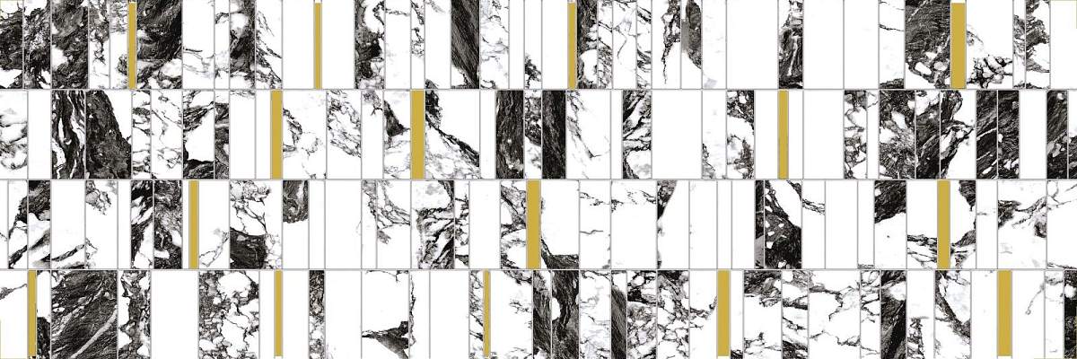 Декор White Stream Темно-Серый 25x75