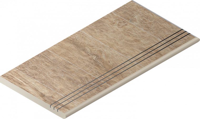 Ступень Natural Life Wood X2 Olive Gradino Round Grip Dx Закругл Правая 620040000032 30x60