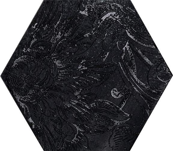 Декор Esagona Fuoridamasco Nero S/6 24x27,7