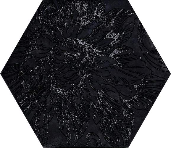 Декор Esagona Fuoridamasco Nero S/6 24x27,7