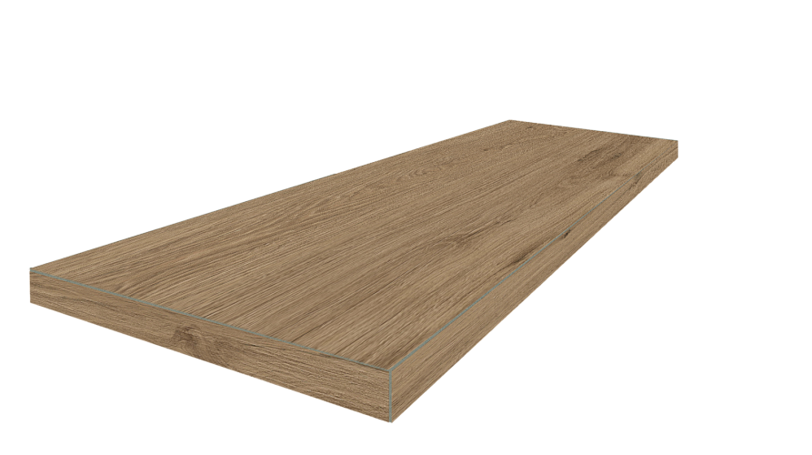 Ступень угловая Мерано Нат Левая / Merano Nut 33x90