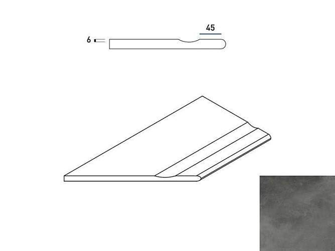 Бортик Millennium X2 Black Svasato Round Sx Nat Закруг с выемкой 620090000754 30x60