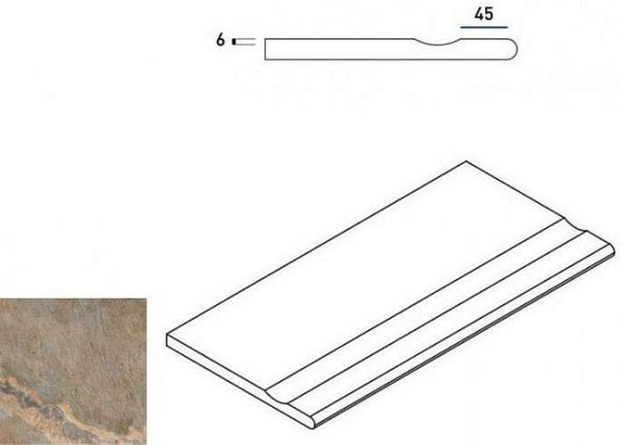 Бортик Magnetique Dark Bor. Svasato Round С выемкой Закругл 620090000212 30x60