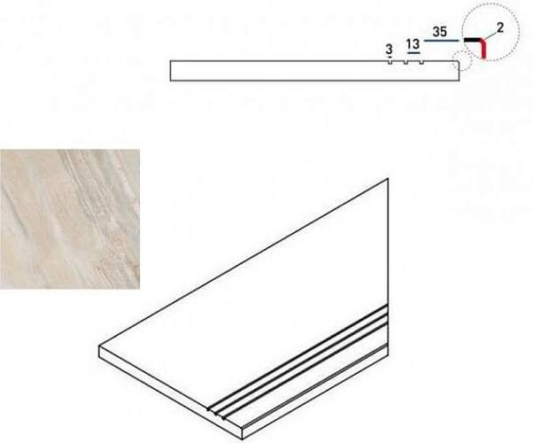Бортик Magnetique White Bor. Grip Dx Правый 620090000208 30x60