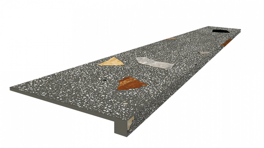 Ступень фронтальная Палладио Блэк / Palladio Black Scal.120 Front 33x120