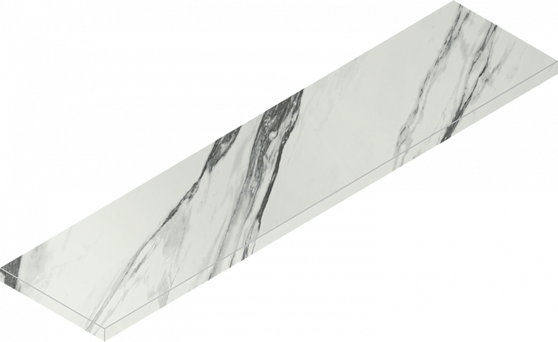 Ступень угловая левая Charme Deluxe Statuario Fantastico Scal.120 Ang.Sx Cerato 620070001616 33x120