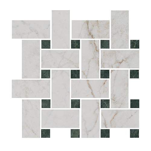 Декор Серенада T038\SG6540 Мозаичный Белый Лаппатированный 32x32