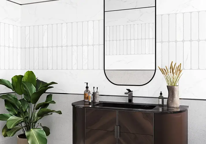 Amarant Белый Шеврон TWU3090AMT17R Матовая 30x90