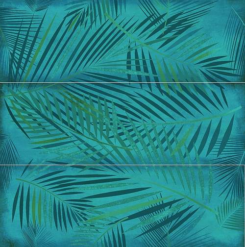 Панно Ипанема/Ipanema Зелёное (из 3-х элементов) 60x60