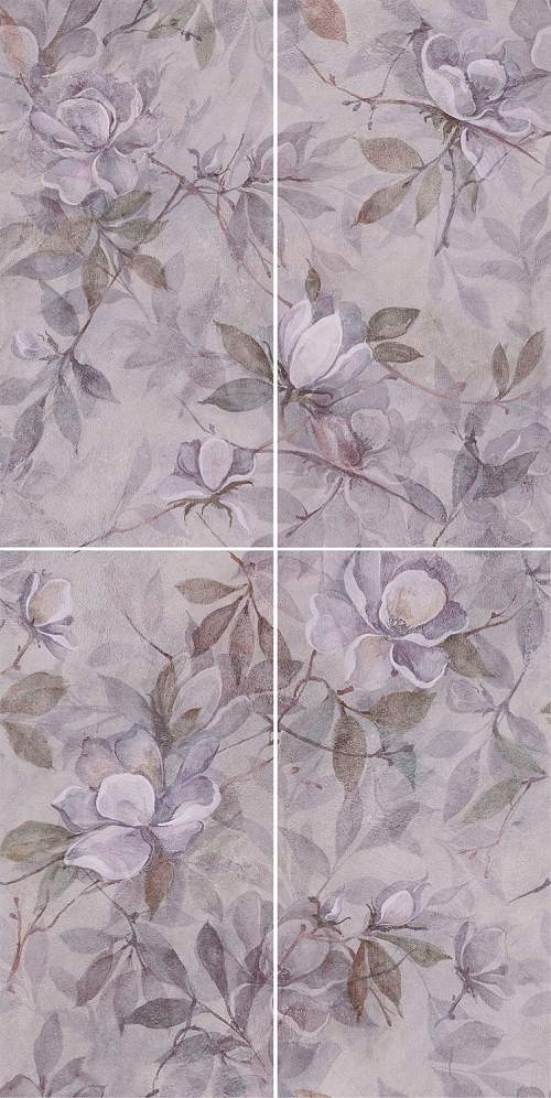 Панно Магнолия 3 VT\C413\4x\11037R (из 4-х плиток) Матовый 60х120
