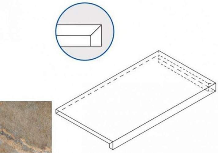 Ступень угловая правая Magnetique Dark X2 Scal. Ang.Dx 20мм 620070000698 33x60