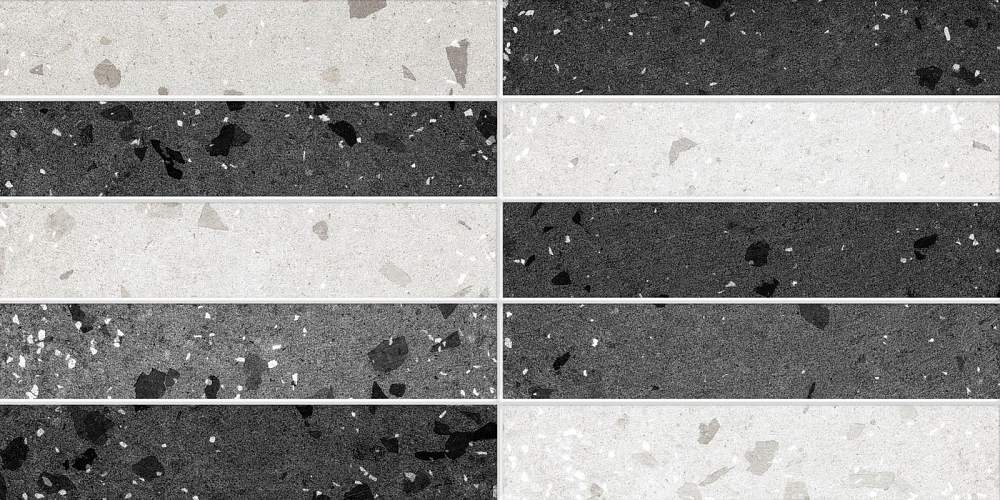 Морена 2Д Декорированная Черно-Белая Микс 30x60