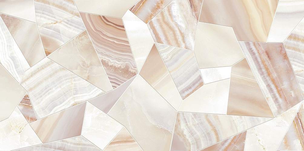 Bergamo Бежевый Рисунок TWU09BGM014 Глянцевая 24,9x50