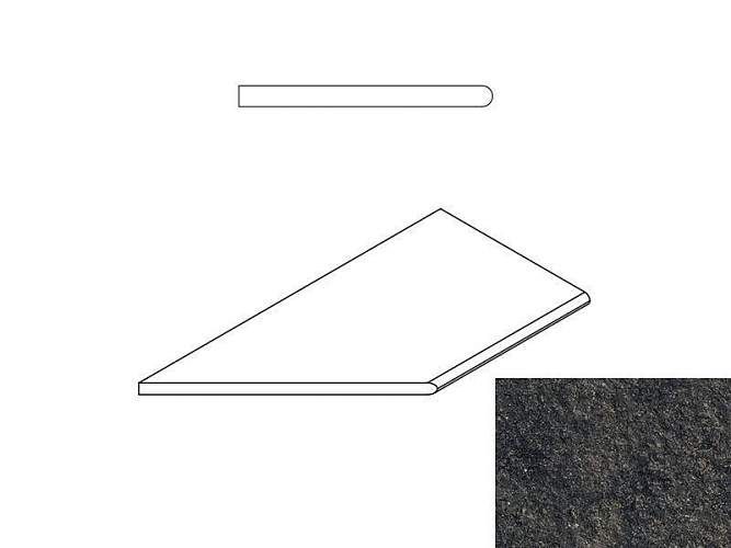 Бортик Room Black Round Sx Закругл Левый 620090000669 30x60