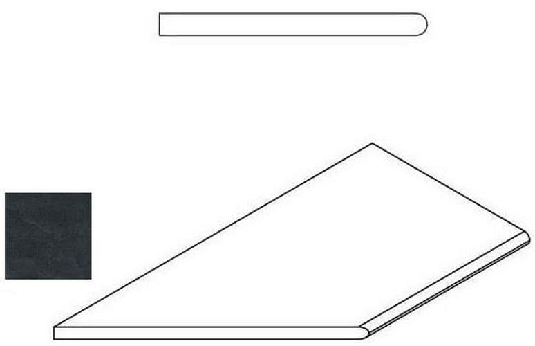 Бортик Materia Titanio Bor. Round Sx Левый 620090000415 30x60