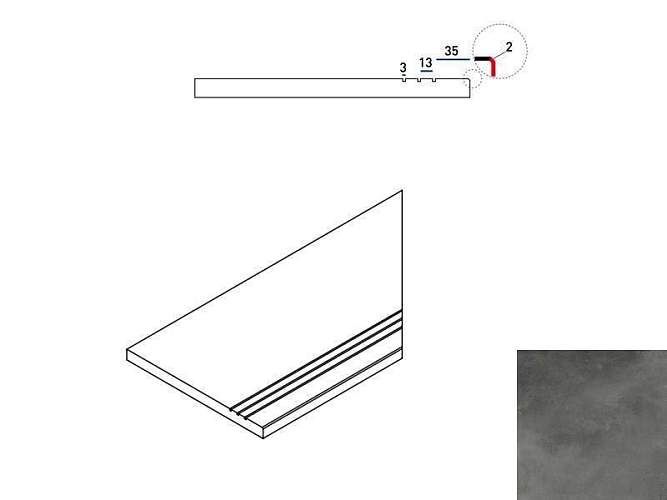 Бортик правый Millennium X2 Black Dx Grip 620090000765 30x60
