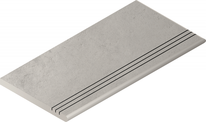 Ступень правая Millennium X2 Silver Gradino Round Dx Grip Закруг 620040000111 30x60