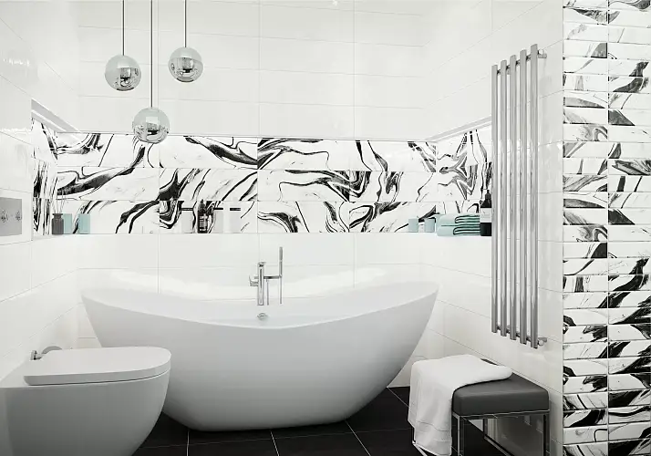 Sanders White WT11SND00 Глянцевая Рельефная 20x60