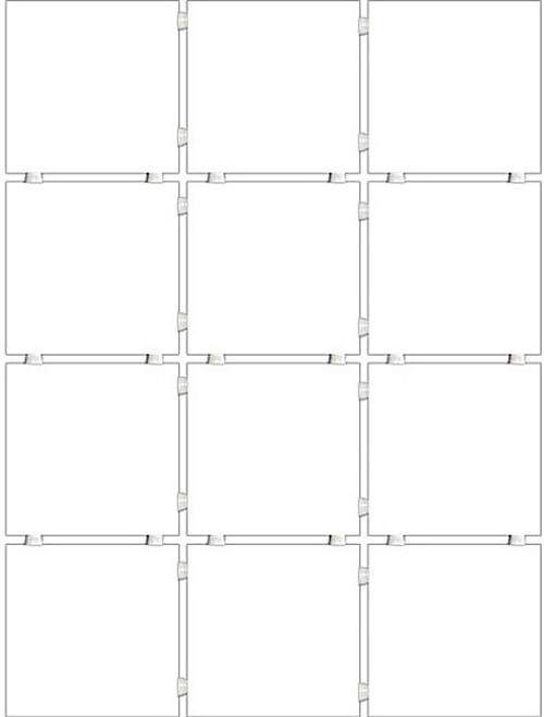 Конфетти Белый Матовый 1230H полотно 29,8x39,8 из 12 частей 9,8x9,8