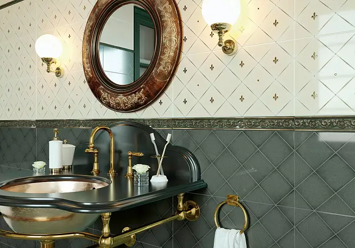 Бордюр Adele Verde BW0ADE24 Глянцевая Рельефная 5x50