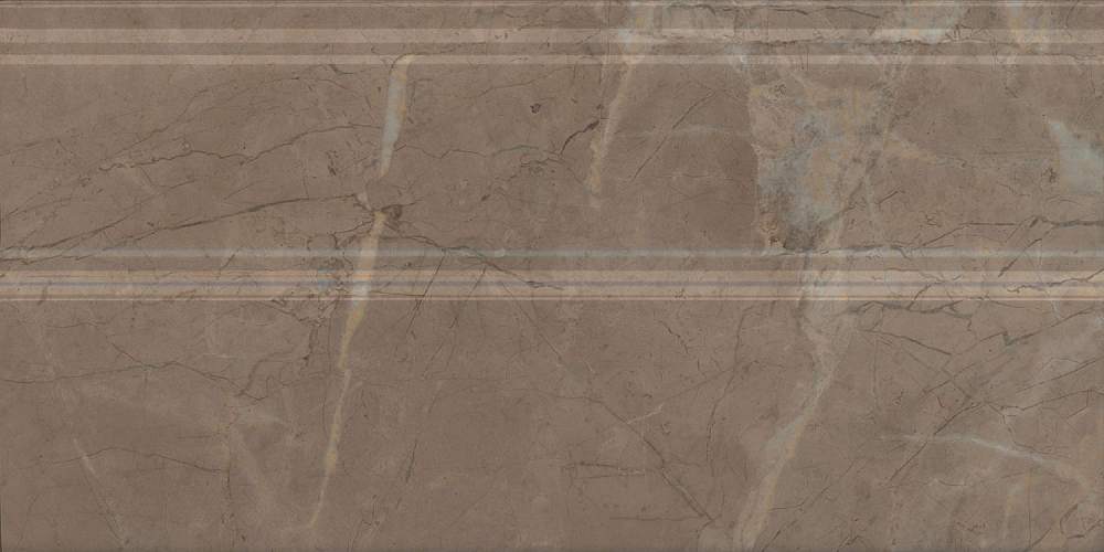 Плинтус Серенада Бежевый Тёмный Глянцевый Обрезной FMA032R 15x30