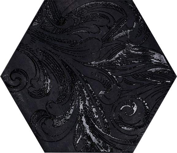 Декор Esagona Fuoridamasco Nero S/6 24x27,7