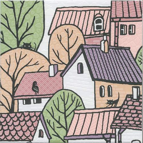 Декор Городок 2 OS\A225\5009 Матовый 20х20