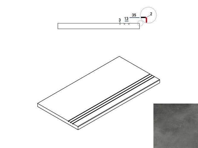 Бортик Millennium X2 Black Grip 620090000764 30x60