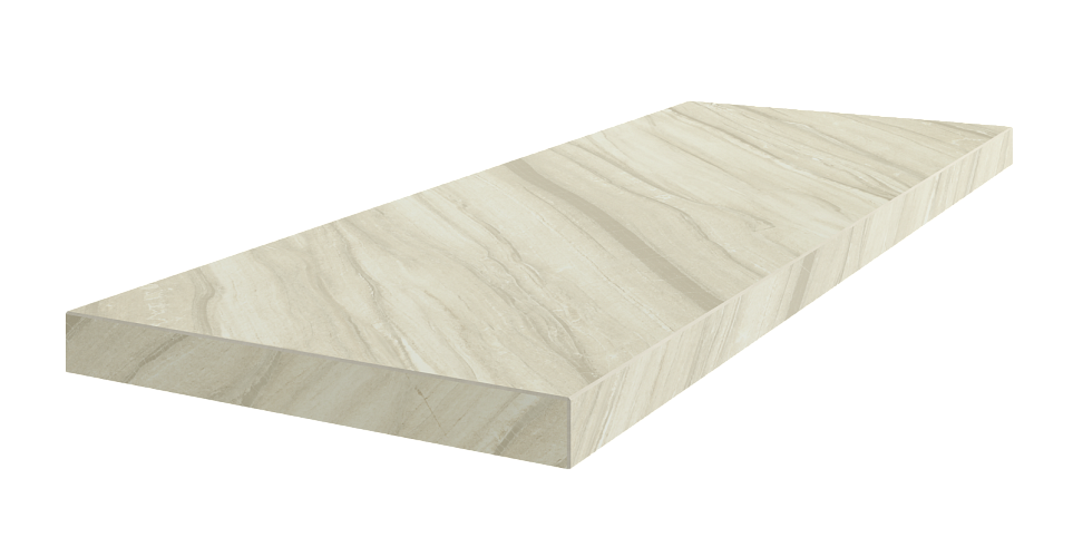 Ступень угловая левая Треви Беж / Trevi Beige Scal.90 Ang.Sx 33x90