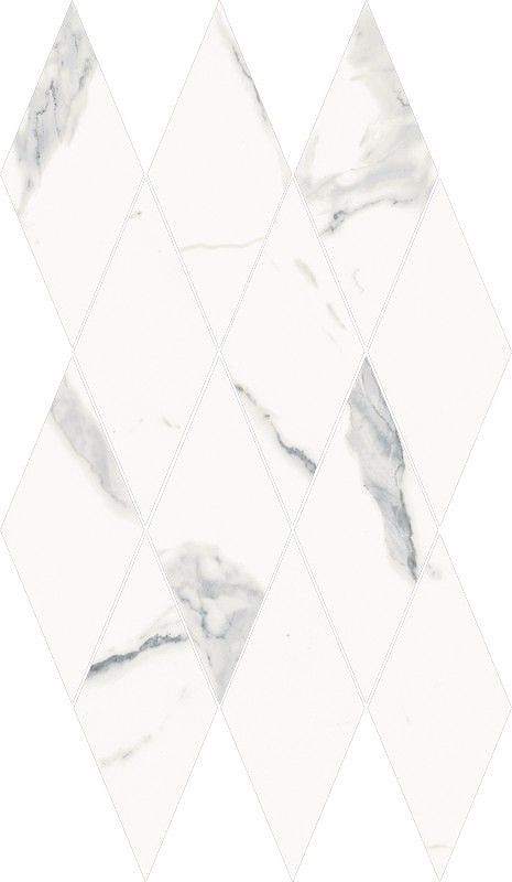 Декор-мозаика Stellaris Statuario White Mosaico Diamond 620110000202 28x48