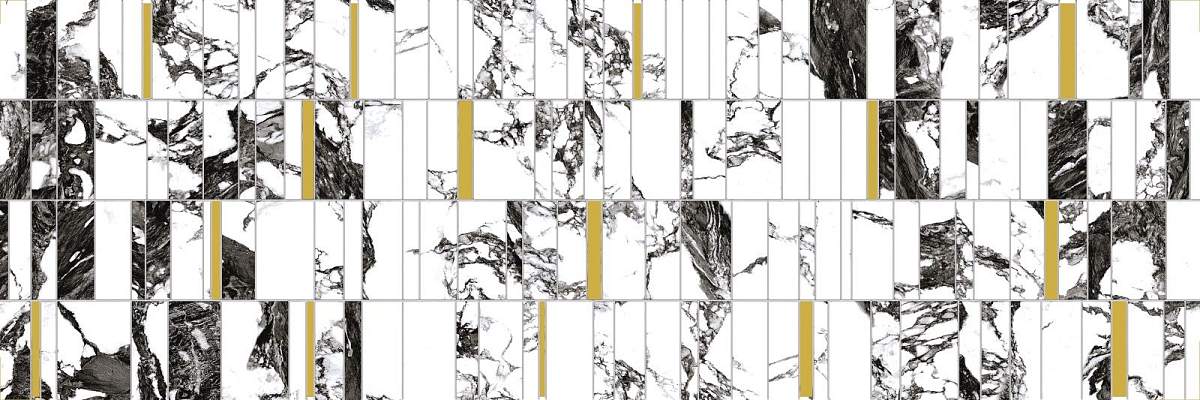 Декор White Stream Темно-Серый 25x75