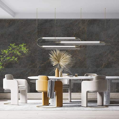 Marble Antique Nero Carving N20636 Лаппатированный Керамогранит 60x120